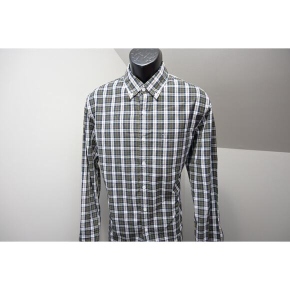 J Crew Mercantile Flex Slim Fit Dress Shirt Plaid Button Up Mens Size Large - Picture 3 of 7